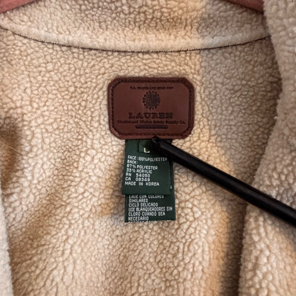 Lauren Brown & Cream Sherpa Coat
